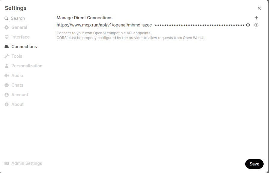 Open WebUI Settings